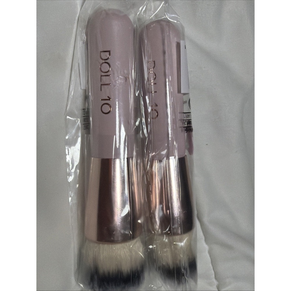 (2)Doll 10 Makeup Brush Foundation Blending Buffing Tool New Sealed